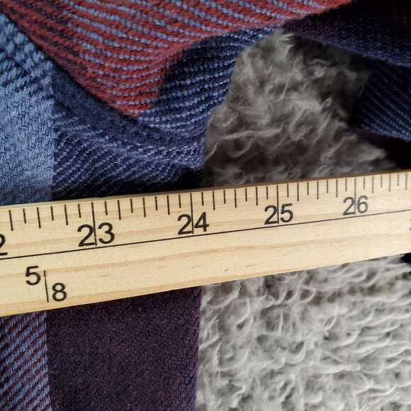 Old Navy Shirt Mens XXL Blue & Red Plaid Regular Fit Cotton Flannel Shirt - Picture 5 of 8